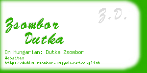 zsombor dutka business card